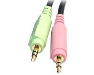 StarTech 4-in-1 USB DisplayPort KVM Switch Cable w/ Audio & Microphone - video- / USB / audio-kabel - 1.8 m (DP4N1USB6)