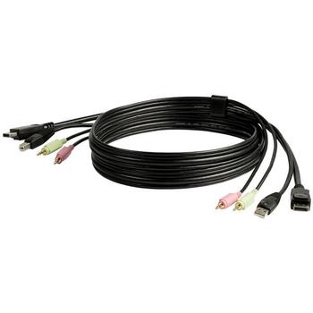 STARTECH "1,8m 4-in-1 USB DisplayPort KVM Switch Cable w/ Audio & Microphone" (DP4N1USB6)