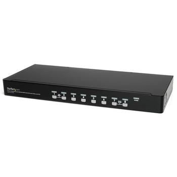 STARTECH 8 PORT 1U RACK MOUNT USB KVM SWITCH KIT WITH OSD AND CABLES CPNT (SV831DUSBUK)