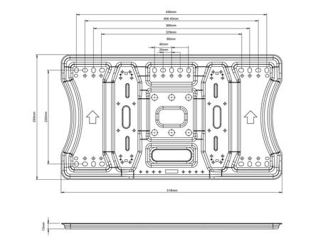 Multibrackets M VESA Super Slim Tilt & Turn Plus - monteringssett - for flatpanel - svart (7350022734227)