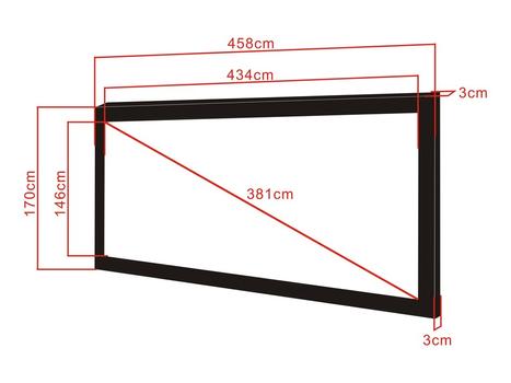 MULTIBRACKETS M 2.35:1 Framed Proj Screen Deluxe 150" (7350022734555)