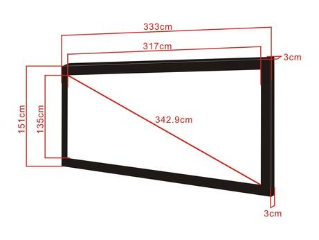 Multibrackets M Framed Projection Screen Deluxe - projeksjonsskjerm - 135" (343 cm) (7350022734548)