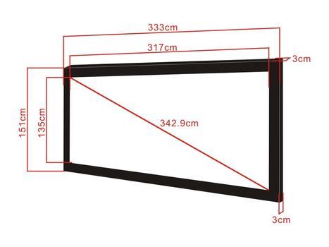 MULTIBRACKETS M 2.35:1 Framed Proj Screen Deluxe 135" (7350022734548)