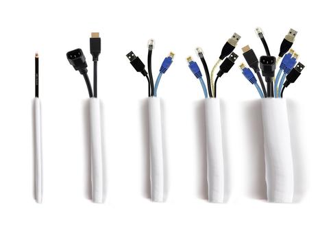 MULTIBRACKETS M Universal Cable Sock Roll Self Wrap White 25m L 25mm (7350073732777)