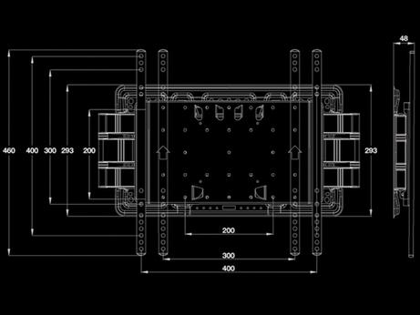 Multibrackets M VESA Super Slim Tilt & Turn Plus - monteringssett - for flatpanel - svart (7350022734227)