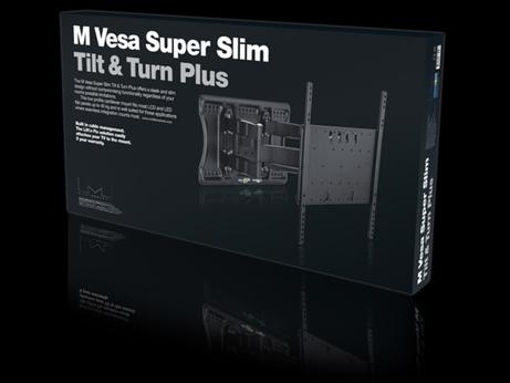 Multibrackets M VESA Super Slim Tilt & Turn Plus - monteringssett - for flatpanel - svart (7350022734227)