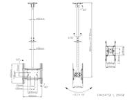 Multibrackets M Public Ceilingmount Medium Back to Back - monteringssett - for 2 LCD-skjermer - svart (7350022735477)