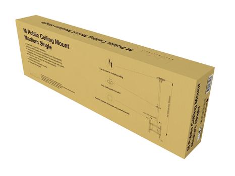 MULTIBRACKETS Public Ceilingmount Medium Bl Single 1500mm TUV Max400x400 (7350022735460)