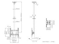 Multibrackets M Public Ceilingmount Medium Single - monteringssett - for LCD-skjerm - svart (7350022735460)
