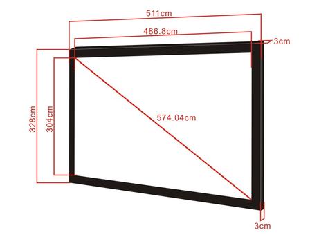 Multibrackets M Framed Projection Screen Deluxe - projeksjonsskjerm - 226" (574 cm) (7350022735842)