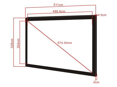 MULTIBRACKETS M 16:10 Framed Projection Screen Deluxe 486.8x304.2 226" (7350022735842)