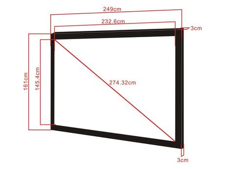 Multibrackets M Framed Projection Screen Deluxe - projeksjonsskjerm - 108" (274 cm) (7350022735781)