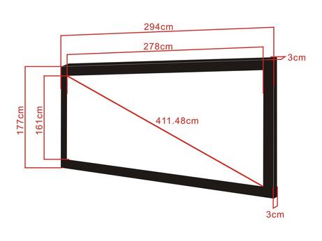 Multibrackets M Framed Projection Screen Deluxe - projeksjonsskjerm - 162" (411 cm) (7350022734562)