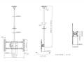 MULTIBRACKETS Public Ceilingmount Large Bl Single1500mm TUV Max800x600 (7350022735484)