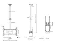 Multibrackets M Public Ceilingmount Large Back to Back - monteringssett - for 2 LCD-skjermer - svart (7350022735491)