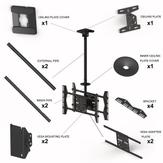 Multibrackets M Public Ceilingmount Large Back to Back - monteringssett - for 2 LCD-skjermer - svart (7350022735491)
