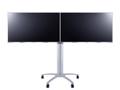 MULTIBRACKETS M Public Display Stand 145 Dual Silver | Fast 1450mm | VESA 200x100-800x400 | Max 60kg | Silver
