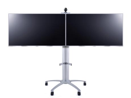 Multibrackets M Public Display Stand 145 Dual - stativ - for 2 LCD-skjermer - sølv (7350022735392)