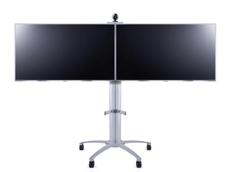 MULTIBRACKETS M Public Display Stand 145 Dual Silver | Fast 1450mm | VESA 200x100-800x400 | Max 60kg | Silver (7350022735392)