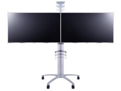Multibrackets M Public Display Stand 145 Dual - stativ - for 2 LCD-skjermer - sølv (7350022735392)