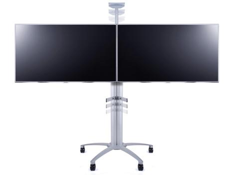 MULTIBRACKETS M Public Display Stand 145 Dual Silver | Fast 1450mm | VESA 200x100-800x400 | Max 60kg | Silver (7350022735392)