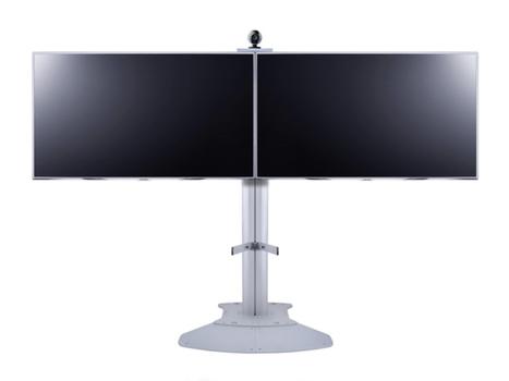 MULTIBRACKETS M Public Display Stand 145 Dual Silver | Fast 1450mm | VESA 200x100-800x400 | Max 60kg | Silver (7350022735392)