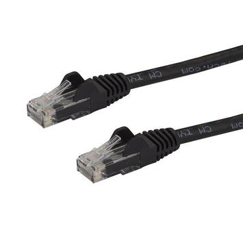 StarTech 3m CAT6 Ethernet Cable, 10 Gigabit Snagless RJ45 650MHz 100W PoE Patch Cord, CAT 6 10GbE UTP Network Cable w/Strain Relief, Black, Fluke Tested/ Wiring is UL Certified/ TIA - Category 6 - 24AWG (N6PATC3 (N6PATC3MBK)