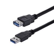 STARTECH StarTech.com 1m USB 3.0 Verlängerungskabel - USB 3 Typ A Kabel Verlängerung - Stecker/ Buchse - Schwarz - USB-Verlängerungskabel - USB Typ A (M) zu USB Typ A (W) - USB 3.0 - 1 m - Schwarz - für P/N: B