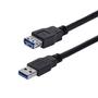 STARTECH StarTech.com 1m USB 3.0 Verlängerungskabel - USB 3 Typ A Kabel Verlängerung - Stecker/ Buchse - Schwarz - USB-Verlängerungskabel - USB Typ A (M) zu USB Typ A (W) - USB 3.0 - 1 m - Schwarz - für P/N: B