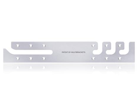 MULTIBRACKETS Veggfeste Razor 2/3/400 Sølv. Maks 35Kg, 4,9mm tykk (7350022737723)