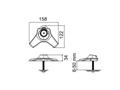 MULTIBRACKETS Desktopmount Single / Dual / Triple Stand Grommet Base (7350022737433)