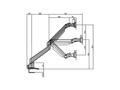 MULTIBRACKETS Duo Quickrelease Gas Lift Arm Silver (7350073730711)