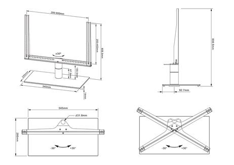 Multibrackets M VESA Tablestand Turn Large stativ - for flatpanel - svart (7350073731121)