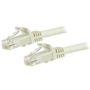STARTECH StarTech.com 3m Cat6 UTP RJ45 Gigabit Patchkabel Snagless - Cat 6 Netzwerkkabel mit Schutzmanschette - Cat.6 Patch-Kabel - Weiß - Patch-Kabel - RJ-45 (M) zu RJ-45 (M) - 3 m - UTP - CAT 6 - geformt, oh (N6PATC3MWH)