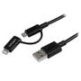 STARTECH LIGHTNING OR MICRO USB TO USB  F-FEEDS (LTUB1MBK)