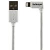 STARTECH USB to Lightning Cable - Apple MFi Certified - Angled - 2 m - White	 (USBLT2MWR)