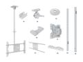 MULTIBRACKETS Public Ceilingmount Large Single 1500, White (7350073732517)