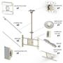 MULTIBRACKETS Public Ceilingmount Large Single 1500, White (7350073732517)
