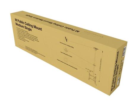 MULTIBRACKETS Public Ceilingmount Medium Whi Single 1500mm (7350073732494)