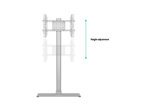 MULTIBRACKETS Display Stand 180 Single Silver w. Floorbase 24inch-63inch (7350073732418)