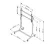 MULTIBRACKETS Manual Floorstand 130Kg White SD 55-110inch (7350073732838)