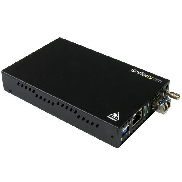 StarTech - Singlemode (SM) LC Fiber Media Converter for 1Gbe Network - 20km - Gigabit Ethernet - 1310nm - with SFP Transceiver (ET91000SM20) - fibermedieomformer - 1GbE