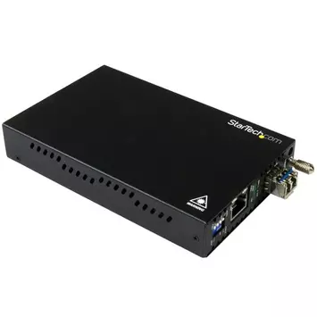 StarTech Singlemode (SM) LC Fiber Media Converter for 1Gbe Network - 10km - Gigabit Ethernet - 1310nm - with SFP Transceiver (ET91000SM10) - fibermedieomformer - 10Mb LAN, 100Mb LAN, 1GbE (ET91000SM10)