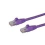 STARTECH 2M CAT6 PURPLE SNAGLESS GIGABIT ETHERNET RJ45 CABLE MALE TO MALE CABL (N6PATC2MPL)