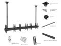 MULTIBRACKETS Ceiling Mount Pro 3X1U2 40inch-65inch (7350073733507)