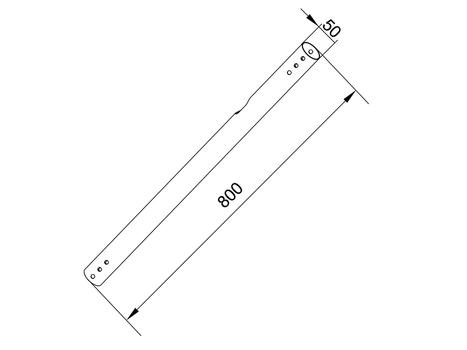 MULTIBRACKETS M Pro Series, Extension Pipe 0.8m Black (7350073733804)