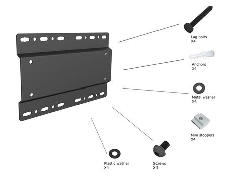 MULTIBRACKETS M Pro Series Wallmount Plate Large (7350073733675)