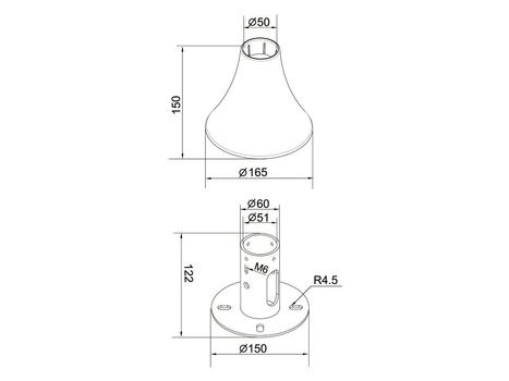 MULTIBRACKETS M Pro Series Floor to Ceiling Wall Plate Chrome (7350073736188)