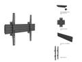 MULTIBRACKETS M Wallmount Pro MBW1U Fixed Pro Series Wallmounts,  Black (7350073733996)