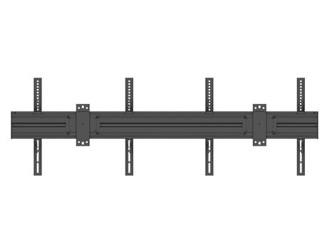MULTIBRACKETS M Wallmount Pro MBW2U Fixed Pro Series Wallmounts,  Black (7350073734009)